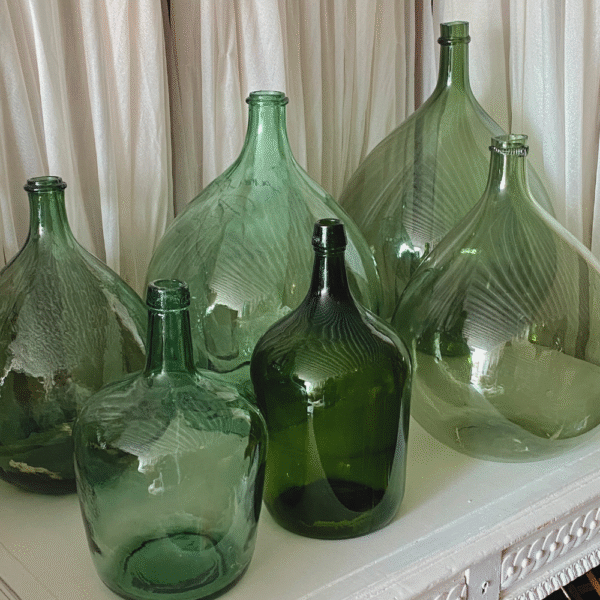 Vase Dame-Jeanne verte (plusieurs tailles disponibles)