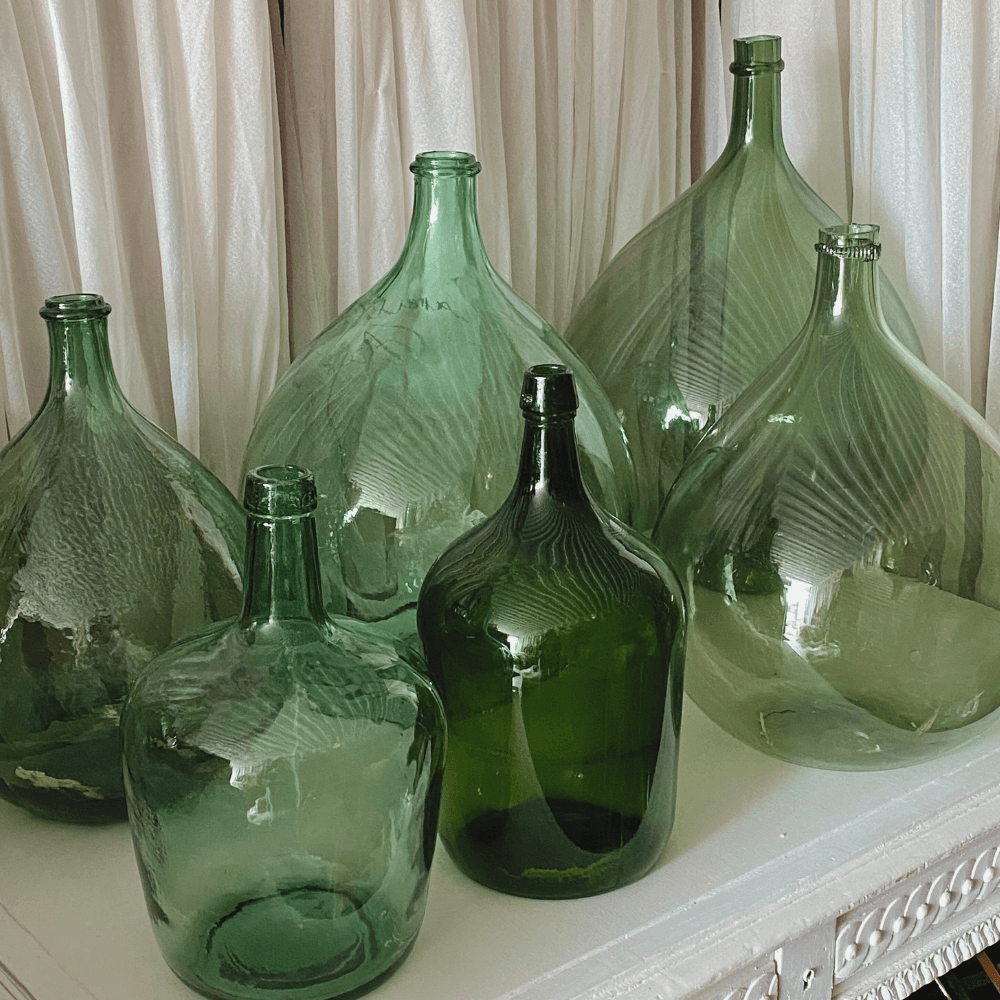 Vase Dame-Jeanne verte (plusieurs tailles disponibles)