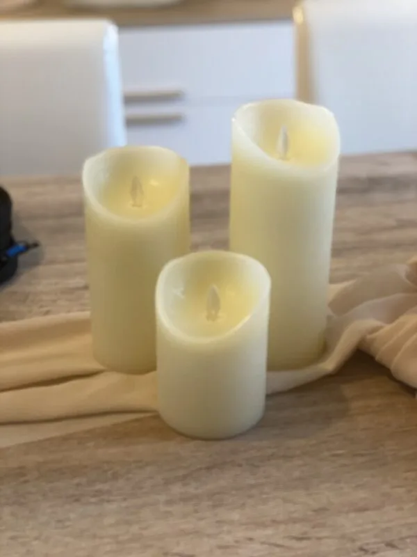 trio de bougies led