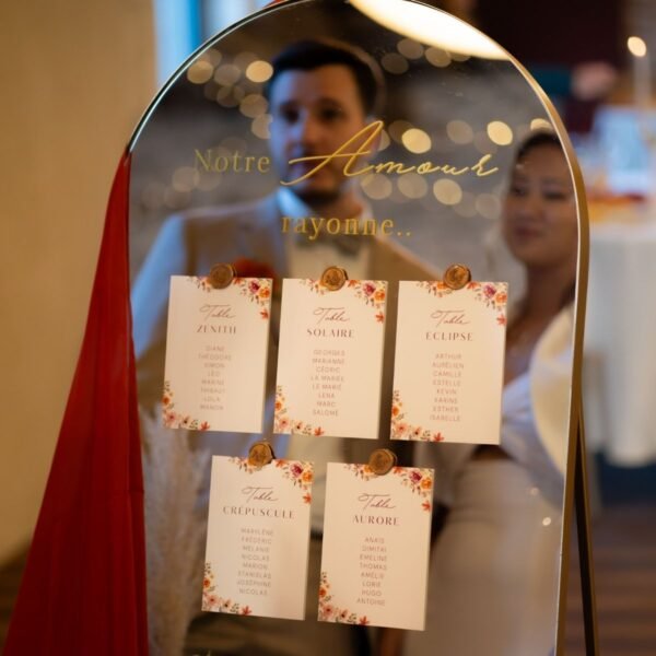 Miroir arche sur pied