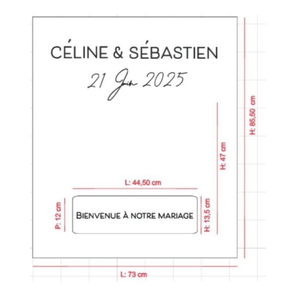 Panneau de bienvenue jardinière personnalisable