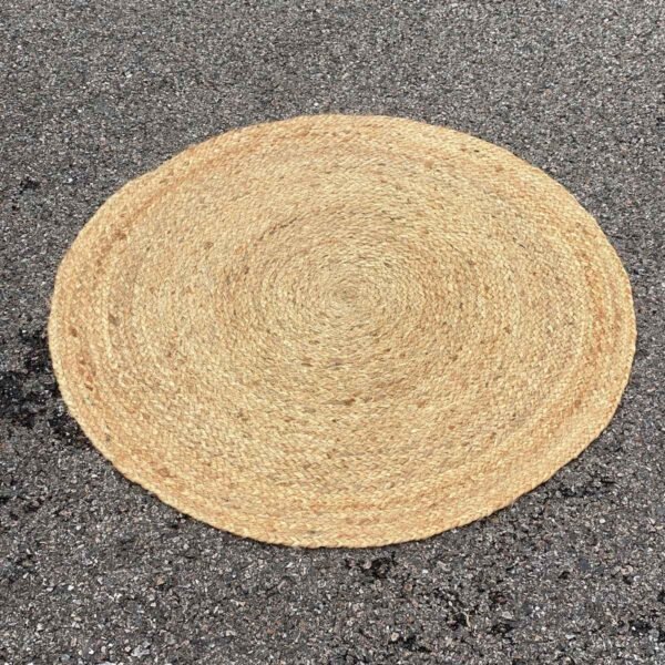 Lot de 3 tapis rond en jute