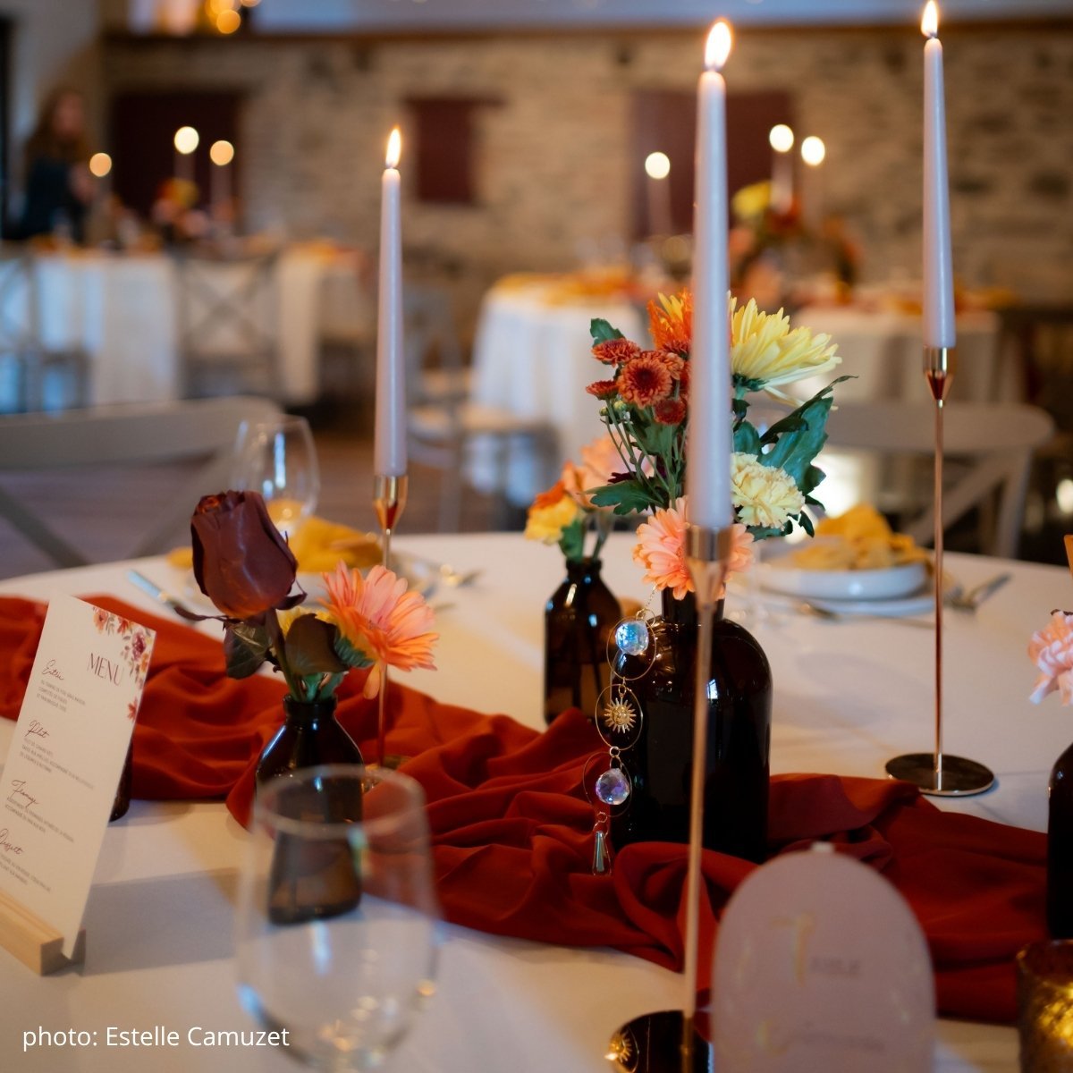 Location trio de chandeliers dorés à Lyon
