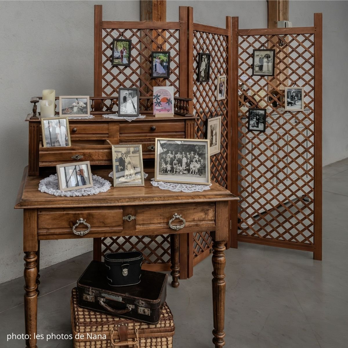 Bureau / table en bois avec dessus amovible