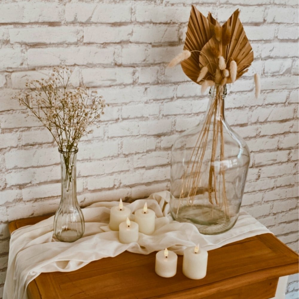 Location bougies votives led en cire véritable - couleur ivoire