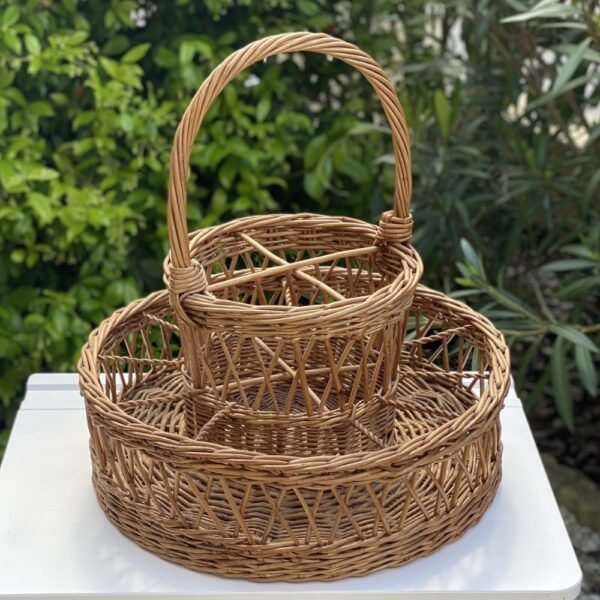 Location panier en rotin décoration champêtre à Lyon