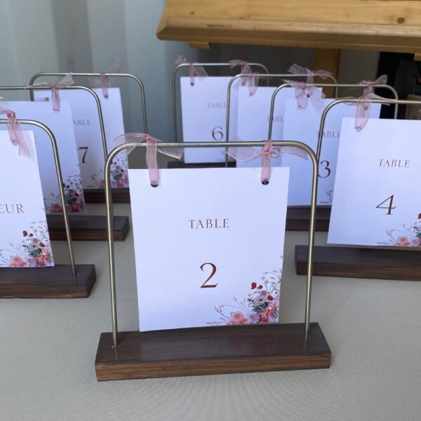 Location support d'affiche numéro de table à Lyon et en région Rhône-Alpes