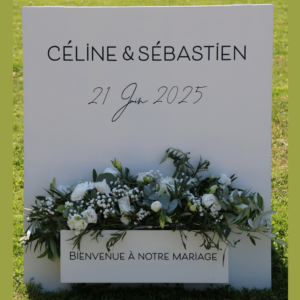 Location panneau de bienvenue jardinière à Lyon