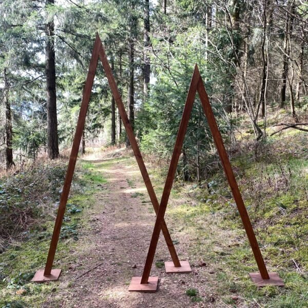 Arche en bois double triangle