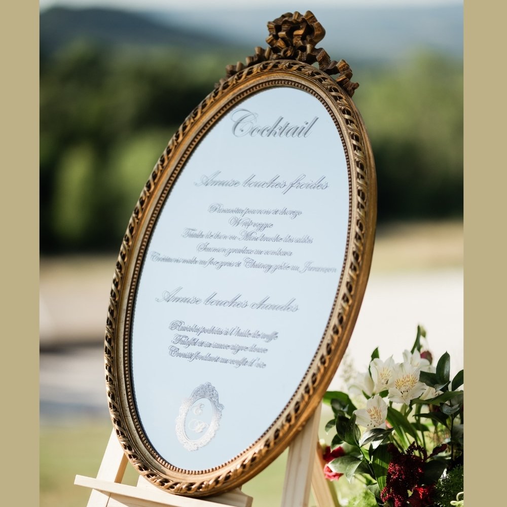 Location miroir ovale doré à Lyon