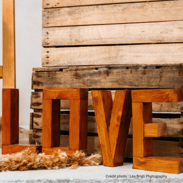 Location petit LOVE en bois à Lyon