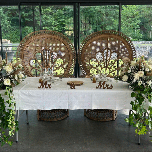 Fauteuil Emmanuelle paon couleur naturelle