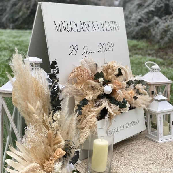 Panneau de bienvenue jardinière personnalisable