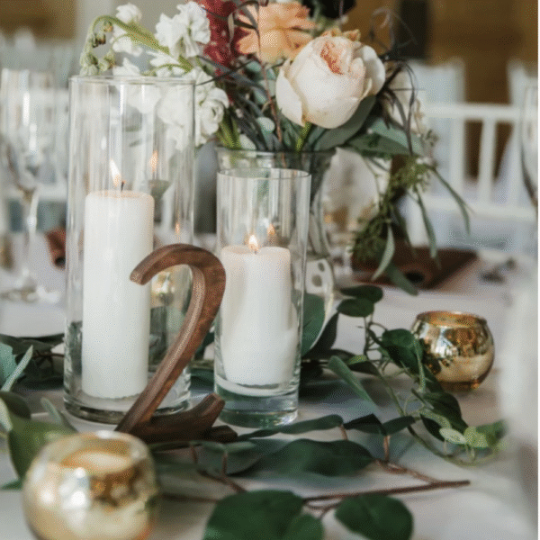 Numéro de table bois brun - de 1 à 12