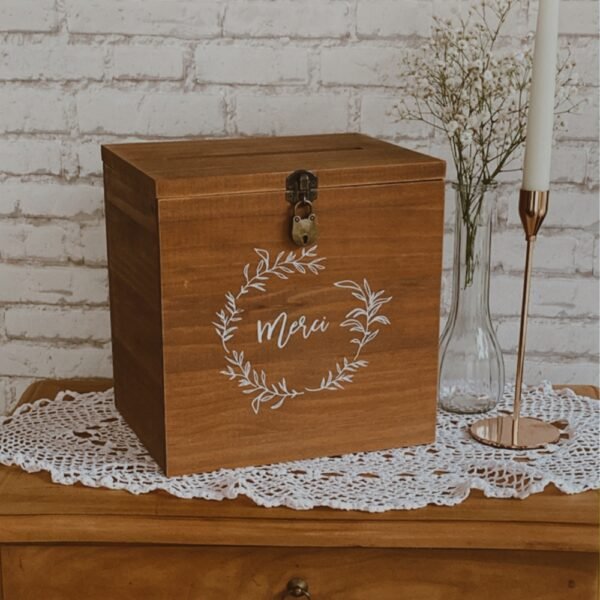 Urne en bois - merci