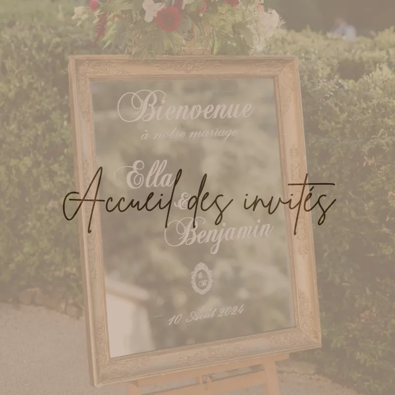 location miroir de bienvenue pour mariage à Lyon et est lyonnais