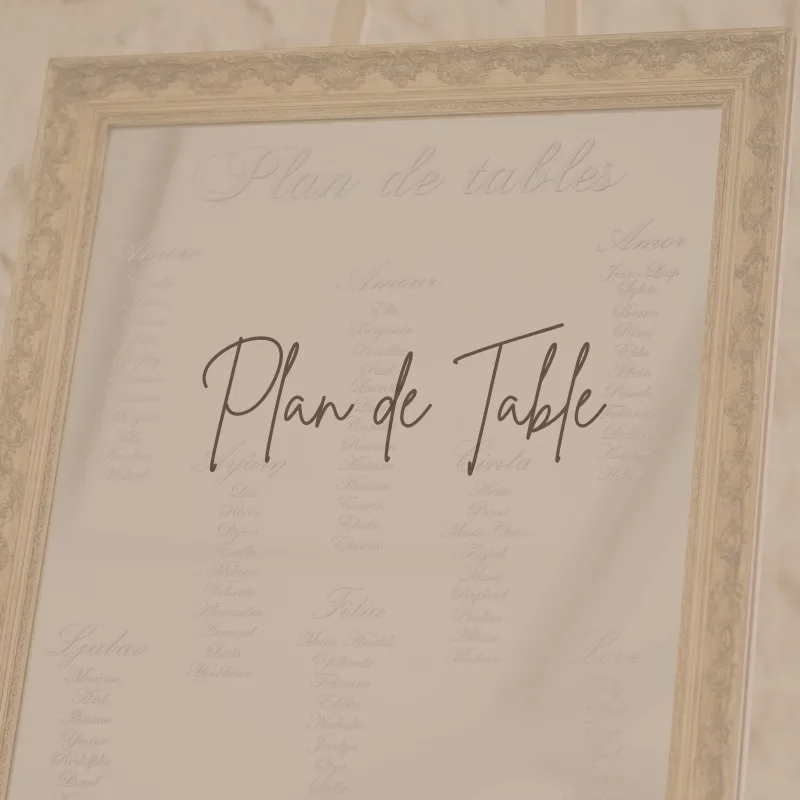 location décoration pour plan de table de mariage personnalisable à Lyon et est lyonnais
