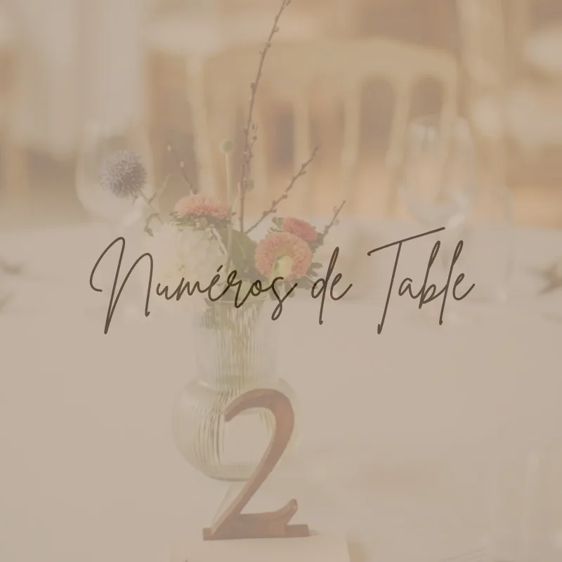 location numéros de table de mariage à lyon et est lyonnais