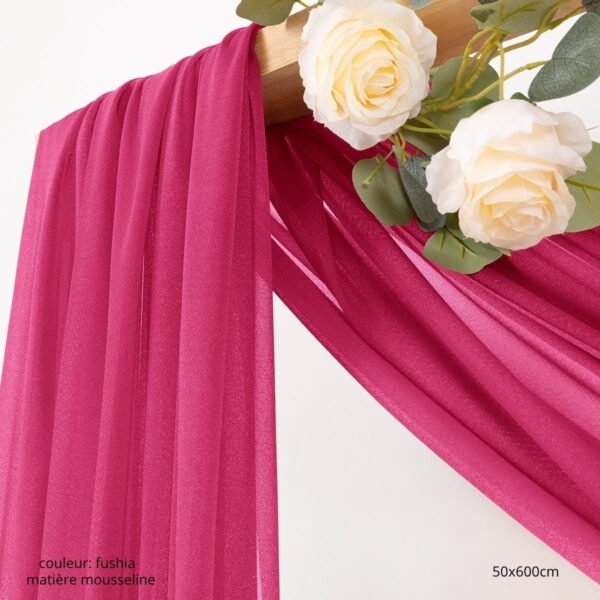 voilage arche fushia Drapé arche (plusieurs coloris disponibles)