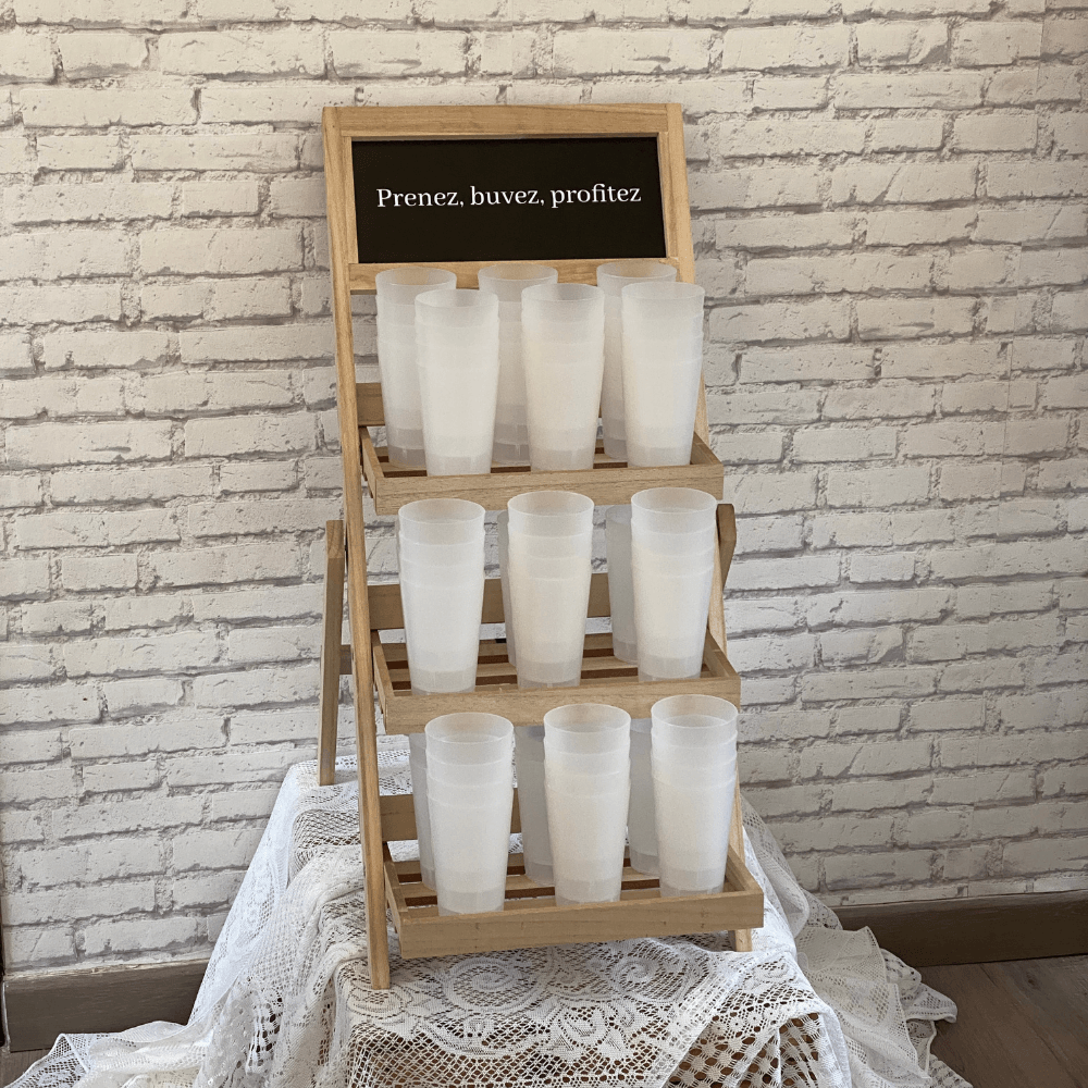 Etagère porte gobelets ou cadeaux invités