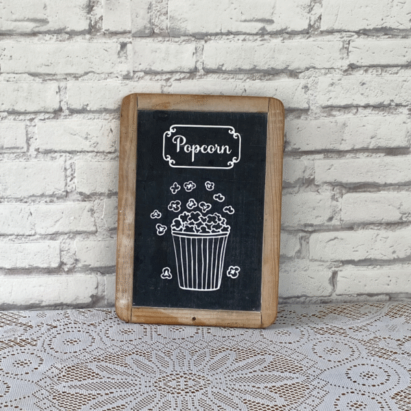Ardoise d'écolier Bar à popcorn