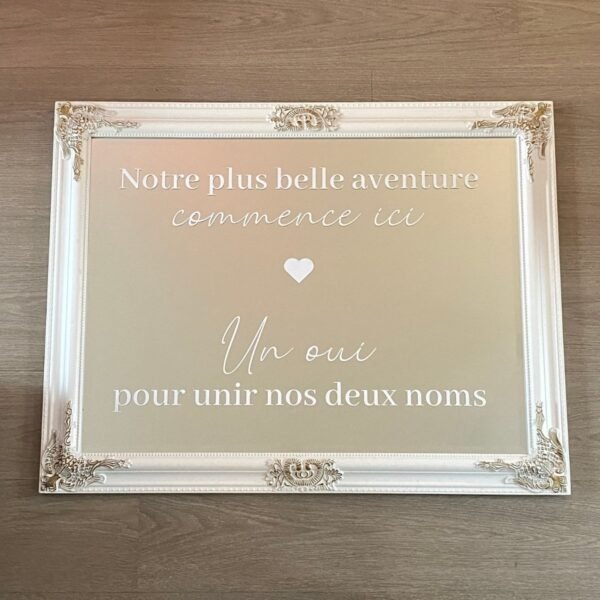 miroir personnalisé Miroir blanc avec stickers