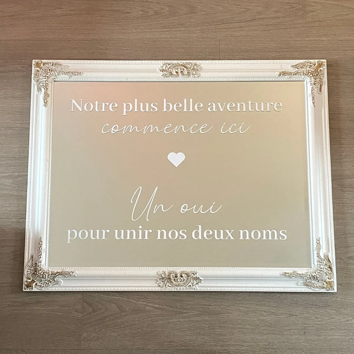miroir personnalisé Miroir blanc avec stickers