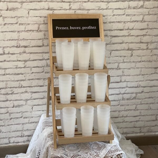Etagère porte gobelets ou cadeaux invités