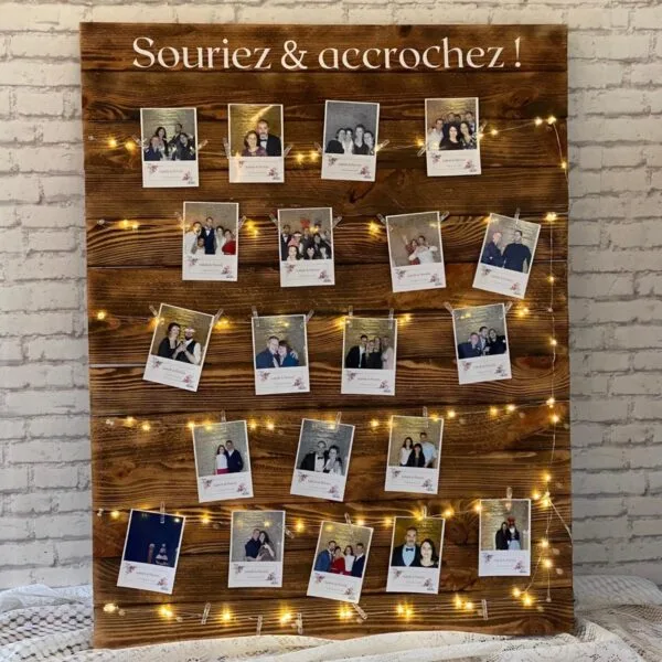 Panneau photos bois
