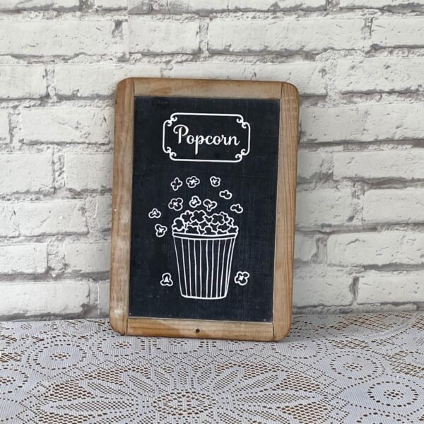 Ardoise d'écolier Bar à popcorn