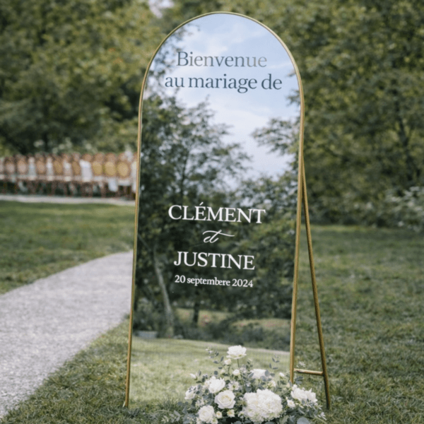 Miroir de bienvenue personnalisé