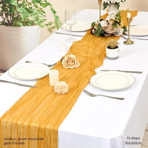 Chemin de table / drapé de table (plusieurs coloris)