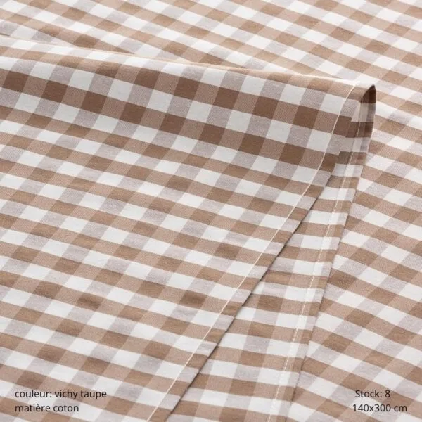 nappe pour anniversaire Nappe à carreaux marron et écru