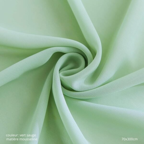 drapé vert sauge Voilage pupitre (plusieurs coloris disponibles)