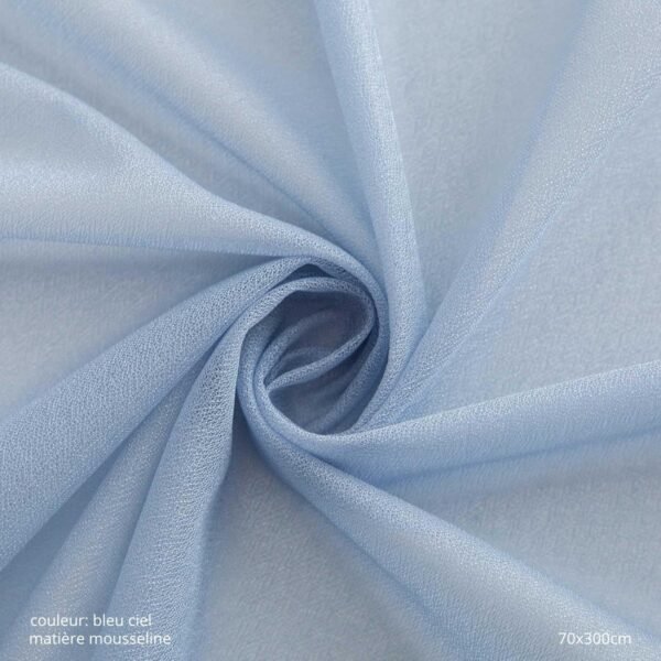 drapé bleu ciel Voilage pupitre (plusieurs coloris disponibles)