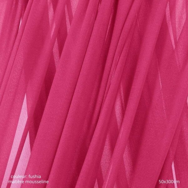 drapé rose fushia Voilage pupitre (plusieurs coloris disponibles)