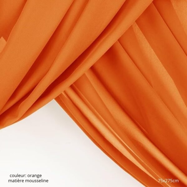 drapé orange Voilage pupitre (plusieurs coloris disponibles)