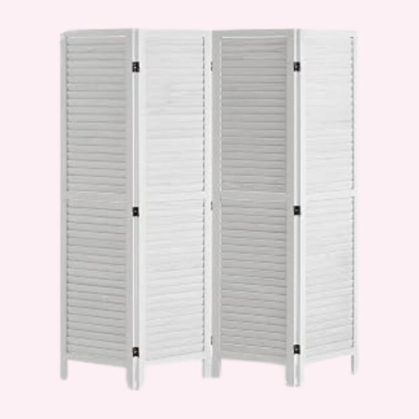 Paravent persiennes blanc